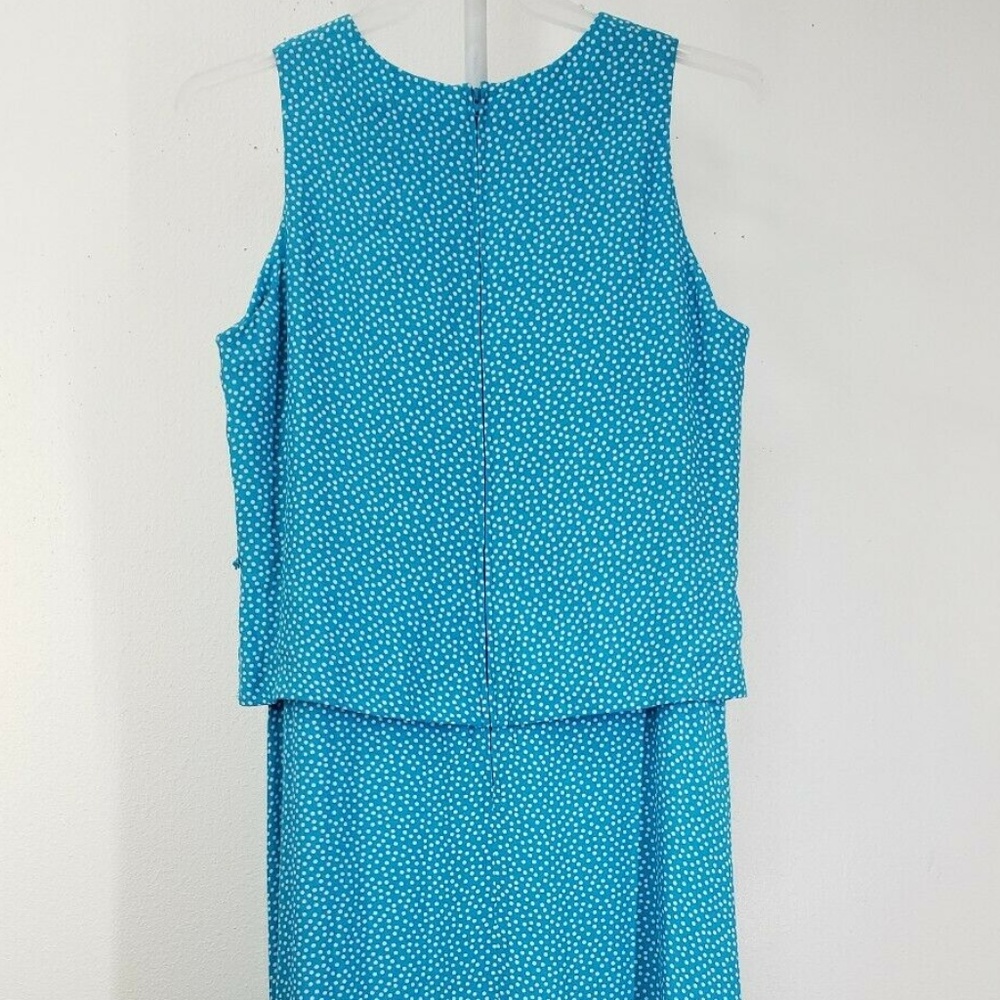 Dressbarn Women's Sleeveless Polka Dots Long Dress - Picture 5 of 10